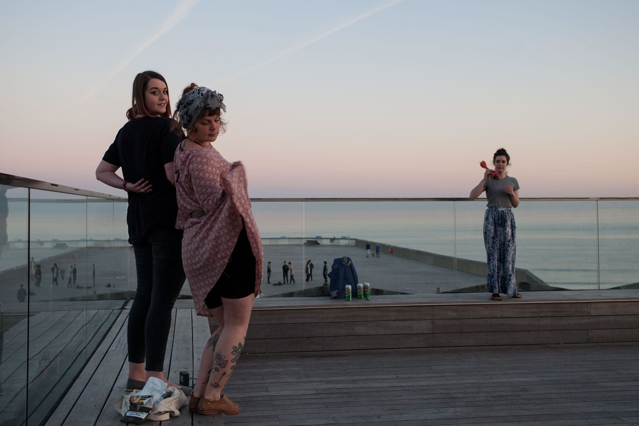 Dot, Francesca on the pier